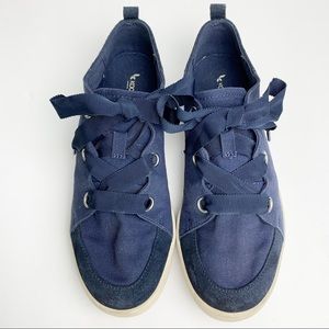 Ugg’s Kookaburra Penley Sneakers Navy Ribbon Laces